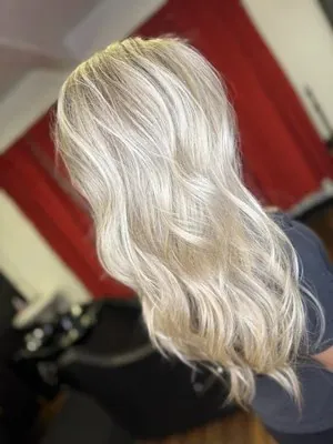 Icy blonde waves by Gina at The Parlour