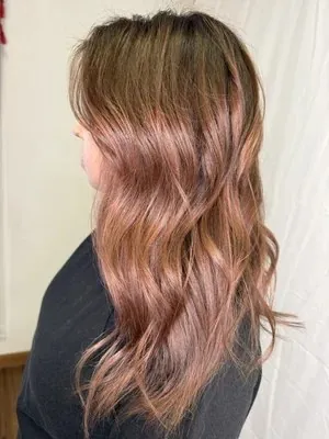 Rose-pink and brown waves by Gina at The Parlour
